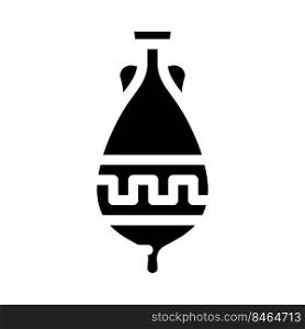 elegant amphora glyph icon vector. elegant amphora sign. isolated symbol illustration. elegant amphora glyph icon vector illustration