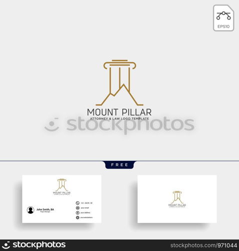 elegant attorney logo line design template illustration - vector. elegant attorney logo line design template vector illustration