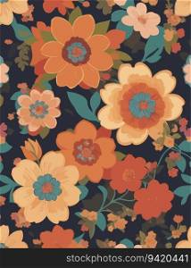 Elegant Beauty: Watercolor Floral Pattern Design in a Delightful Style