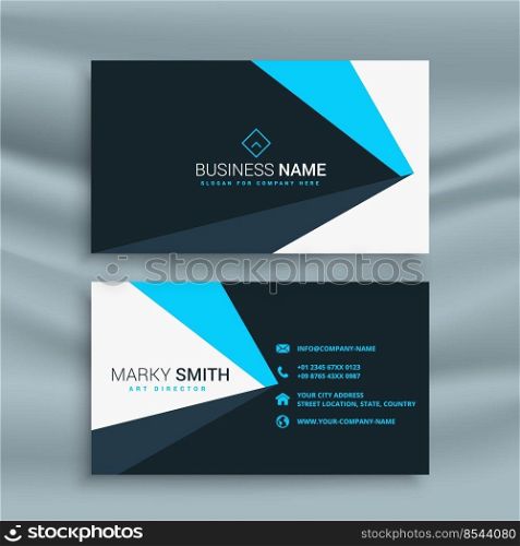 elegant blue business card design
