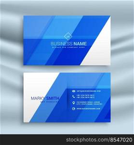 elegant blue business card stationary template design
