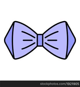 Elegant bow tie icon. Outline elegant bow tie vector icon color flat isolated on white. Elegant bow tie icon color outline vector