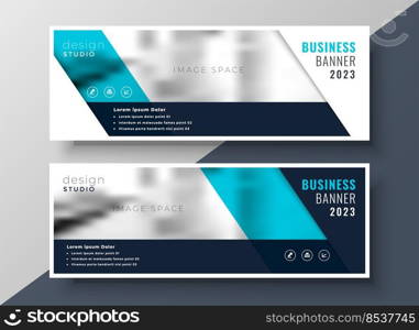 elegant business banner design with image space