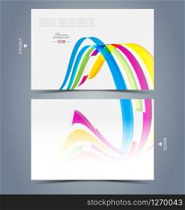 Elegant business card design template for creative design. Elegant business card design template