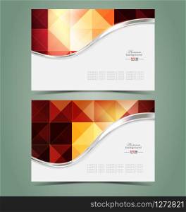 Elegant business card design template for creative needs. Elegant business card design template