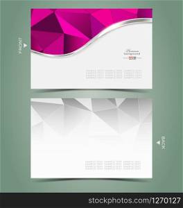 Elegant business card design template for creative tasks. Elegant business card design template
