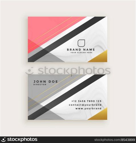 elegant business card with marble texture template