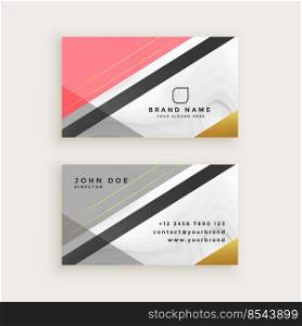 elegant business card with marble texture template