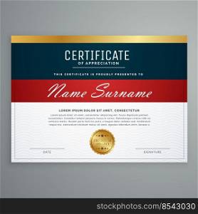 elegant certificate template design vector
