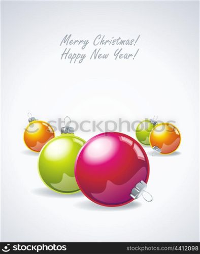 Elegant christmas background with balls