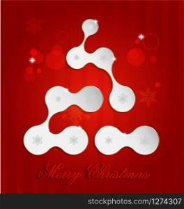 Elegant Christmas decorative background with stylized christmas tree. Elegant Christmas decorative background