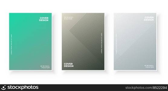 Elegant colorful gradient covers design set template