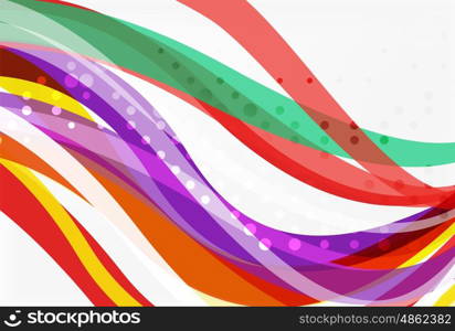 Elegant colorful wave, stripes. Vector template background for workflow layout, diagram, number options or web design