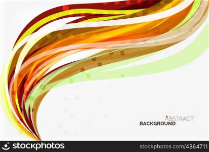 Elegant colorful wave, stripes. Vector template background for workflow layout, diagram, number options or web design