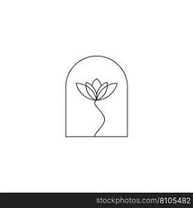 Elegant continuous line drawing art flower Vector Image