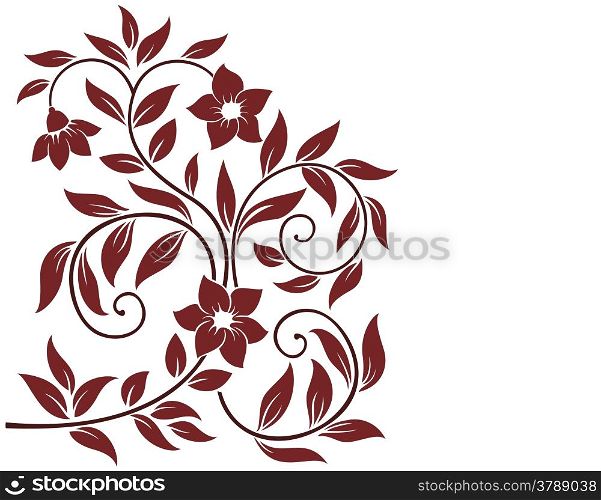 Elegant decorative floral background with flowers and leaves