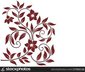 Elegant decorative floral background with flowers and leaves