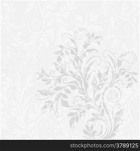 Elegant decorative floral illustration on the grey background