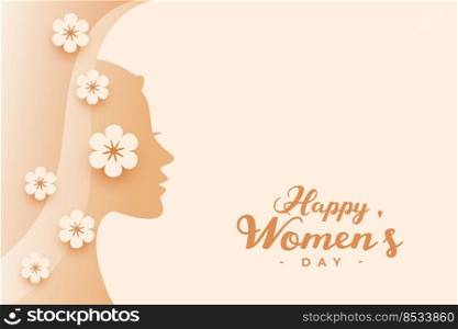 elegant flower womens day wishes greeting