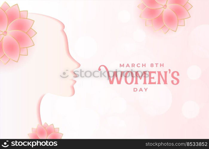 elegant flowers womens day card design