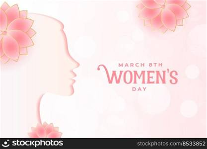 elegant flowers womens day card design