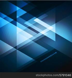 Elegant Geometric Blue Background - Vector Illustration For Business Brochure