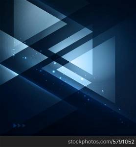 Elegant Geometric Blue Background - Vector Illustration For Business Brochure
