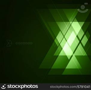 Elegant Geometric Green Background - Vector Illustration For Business Brochure