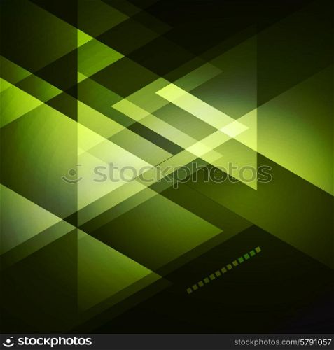 Elegant Geometric Green Background - Vector Illustration For Business Brochure