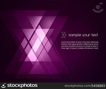 Elegant Geometric Purple Background - Vector Illustration For Business Brochure