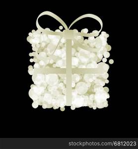 Elegant gift box with ribbon. + EPS8 vector file