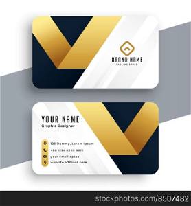 elegant golden premium business card design