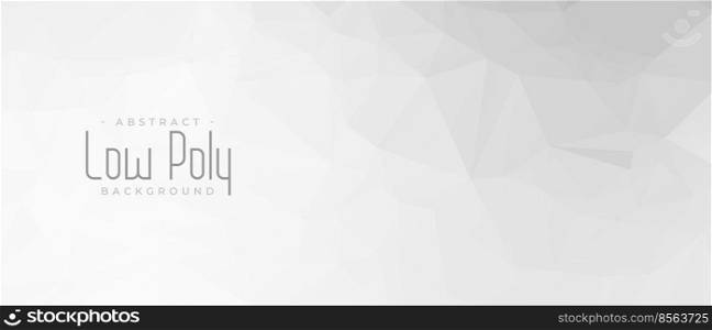 elegant gray low poly abstract geometric banner design