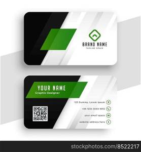 elegant green business card layout design