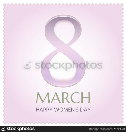 Elegant greeting card design for International Women&rsquo;s Day. 8 march card. Vector illustration. Elegant greeting card design for International Women&rsquo;s Day. 8 march card