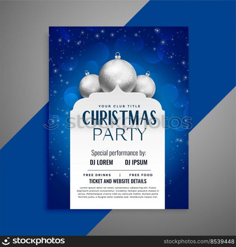 elegant invitation christmas flyer design template