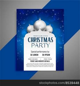 elegant invitation christmas flyer design template