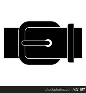 Elegant leather trousers belt icon. Simple illustration of elegant leather trousers belt vector icon for web. Elegant leather trousers belt icon, simple style
