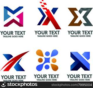 Elegant Letter X logo concept vector