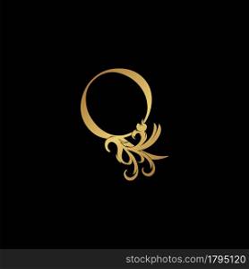 Elegant Luxury Letter Q golden logo vector design, alphabet decoration style.