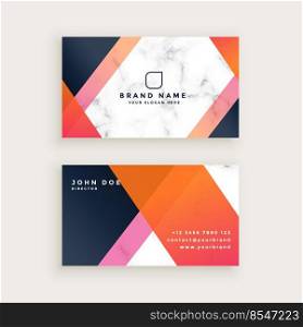 elegant marble texture business card design