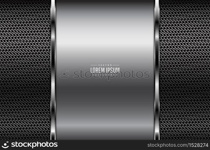 Elegant metallic background of gray and silver with dark space vector illustration