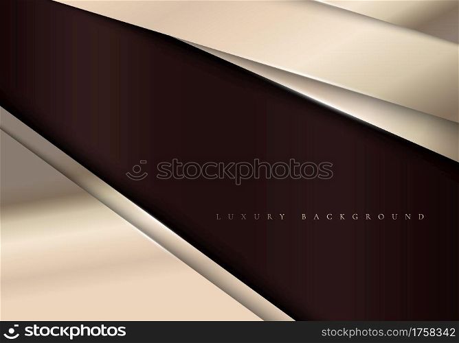 Elegant metallic template background with diagonal golden stripes luxury style. Vector illustration