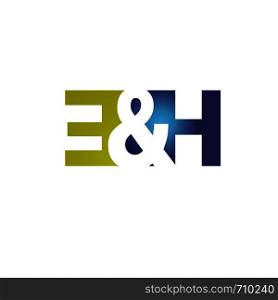 elegant modern letter E and H colorful logo vector