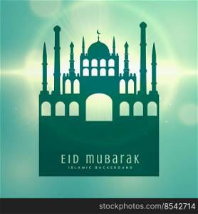 elegant muslim eid festival card design background