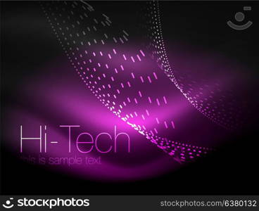 Elegant neon flowing stripes, smooth waves with light effects. Elegant neon flowing stripes, smooth waves with light effects. Vector illustration