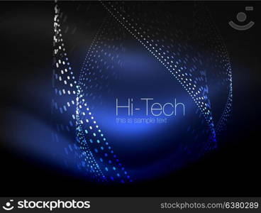 Elegant neon flowing stripes, smooth waves with light effects. Elegant neon flowing stripes, smooth waves with light effects. Vector illustration