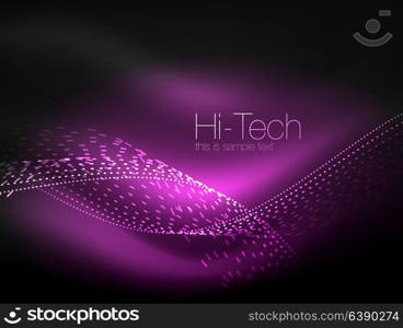 Elegant neon flowing stripes, smooth waves with light effects. Elegant neon flowing stripes, smooth waves with light effects. Vector illustration