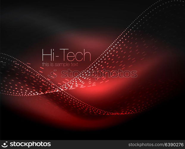 Elegant neon flowing stripes, smooth waves with light effects. Elegant neon flowing stripes, smooth waves with light effects. Vector illustration