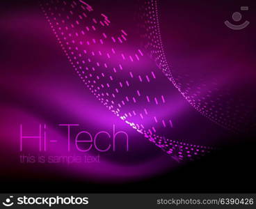 Elegant neon flowing stripes, smooth waves with light effects. Elegant neon flowing stripes, smooth waves with light effects. Vector illustration